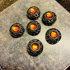 Vintage metal button covers